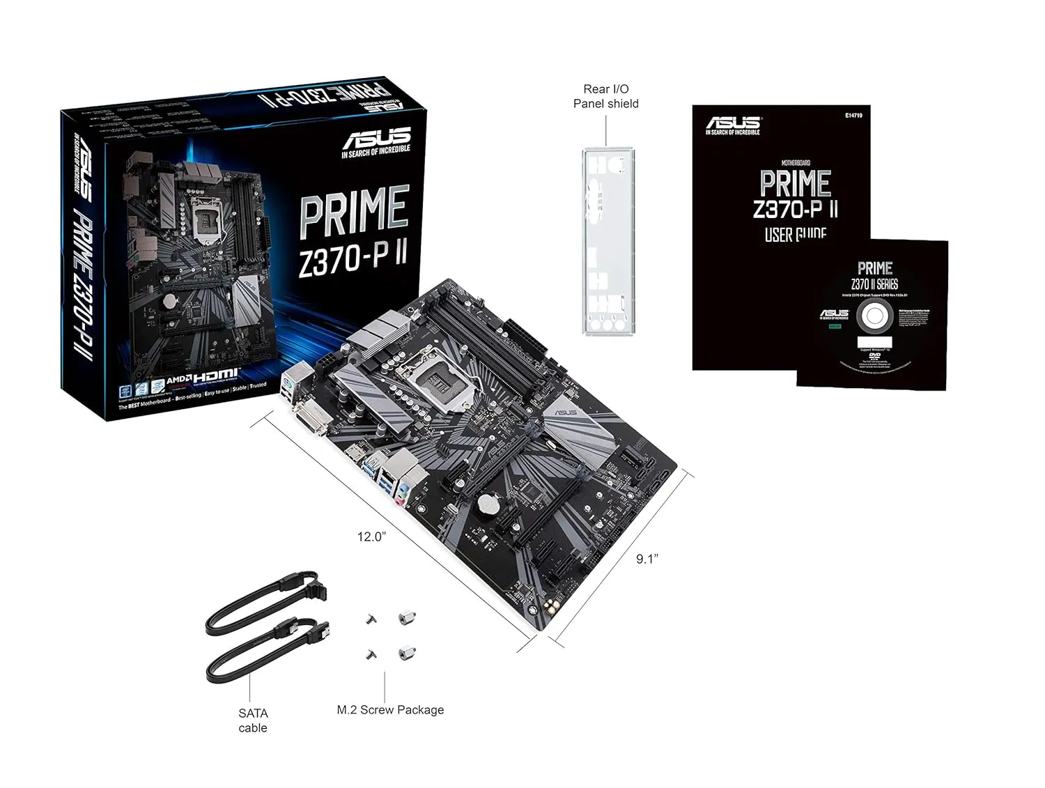 ASUS MOTHERBOARD PRIME Z370-P II DDR4 For Intel 8th | 9th Gen (Import) view 6